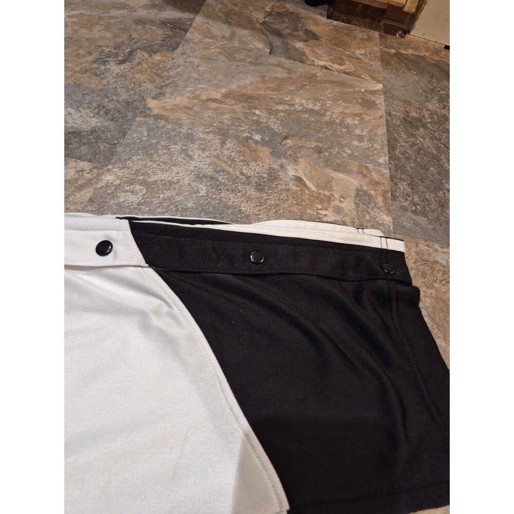 Vintage 90s/00s Athletic Works Black And White Snap Up Track Sports Pants Large - Picture 8 of 16